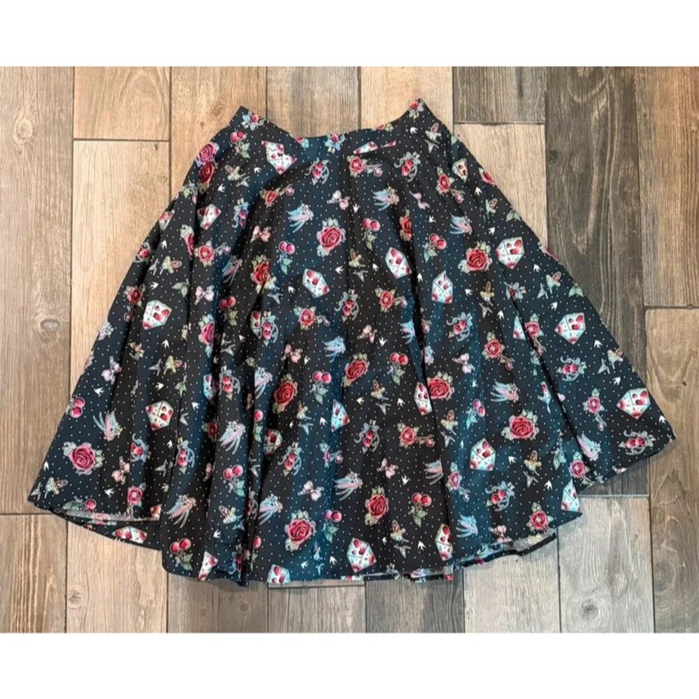 Hell Bunny 50’s Circle Skirt Tradition Tattoo Print